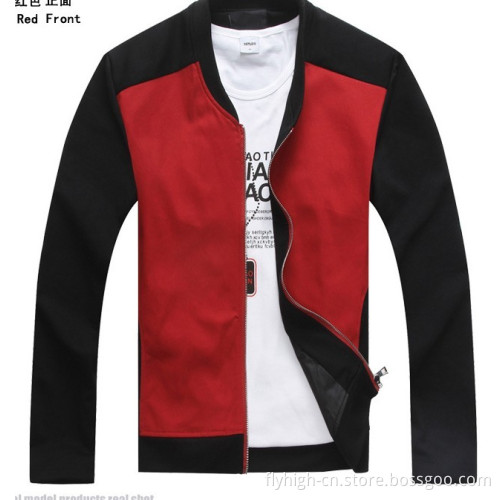 Black and Red Color Long Sleeve OEM Jacket